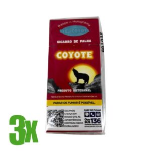 Cigarro De Palha Coyote Tradicional - 3 Maços