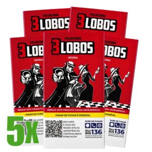Cigarro de Palha Três Lobos Original - 05 Maços