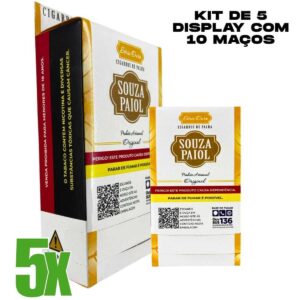 Cigarro de Palha Souza Paiol Ouro - 05 Caixas com 10 Maços