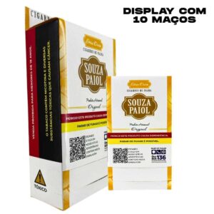 Cigarro de Palha Souza Paiol Ouro - Caixa com 10 Maços