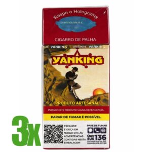 Cigarro De Palha Yanking Tradicional - 3 Maços