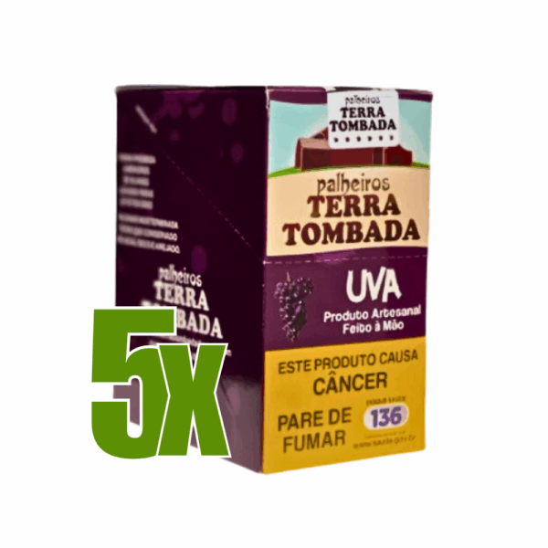 Cigarro de Palha Terra tombada Uva - Kit C/5 Displays