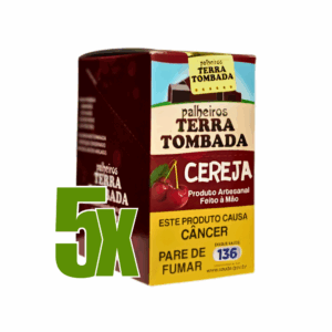 Cigarro de Palha Terra tombada Cereja - Kit C/5 Displays