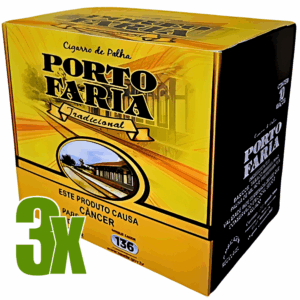 Cigarro de Palha Porto Faria Tradicional - Kit C/3 displays