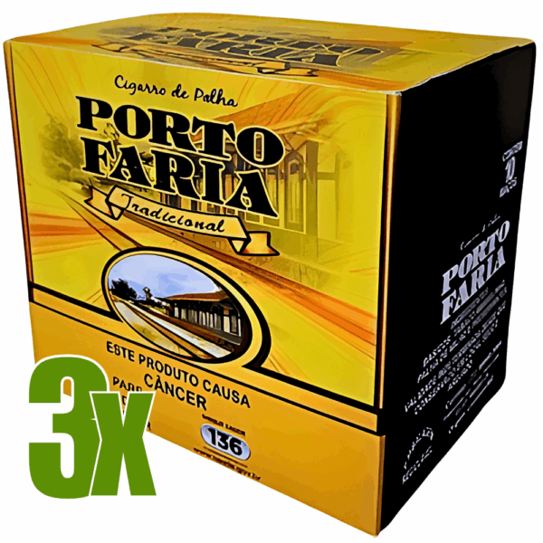 Cigarro de Palha Porto Faria Tradicional - Kit C/3 displays