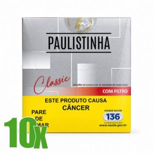Cigarro de Palha Paulistinha Classic c/ filtro - Kit C/10 Displays