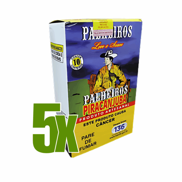 Cigarro de Palha Piracanjuba Tradicional - Kit C/5 Displays