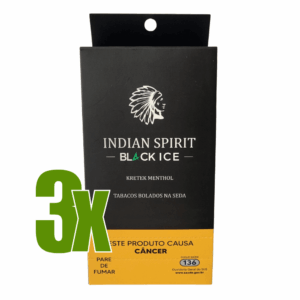 Tabaco / Fumo Bolado Indian Spirit Black Menthol - Kit C/3 Displays