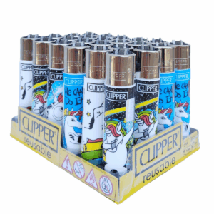 Isqueiro Clipper D24 CP11R COOL UNICORNS + LB - Display C/24 (Grande)