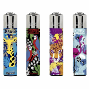 Isqueiro Clipper D24 CP11R TROPICAL ANIMALS + LB - Display C/24 (Grande)