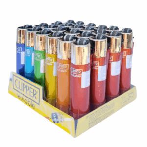 Isqueiro Clipper D24 CP22RH crystal rainbow lb - Display (Pequeno)