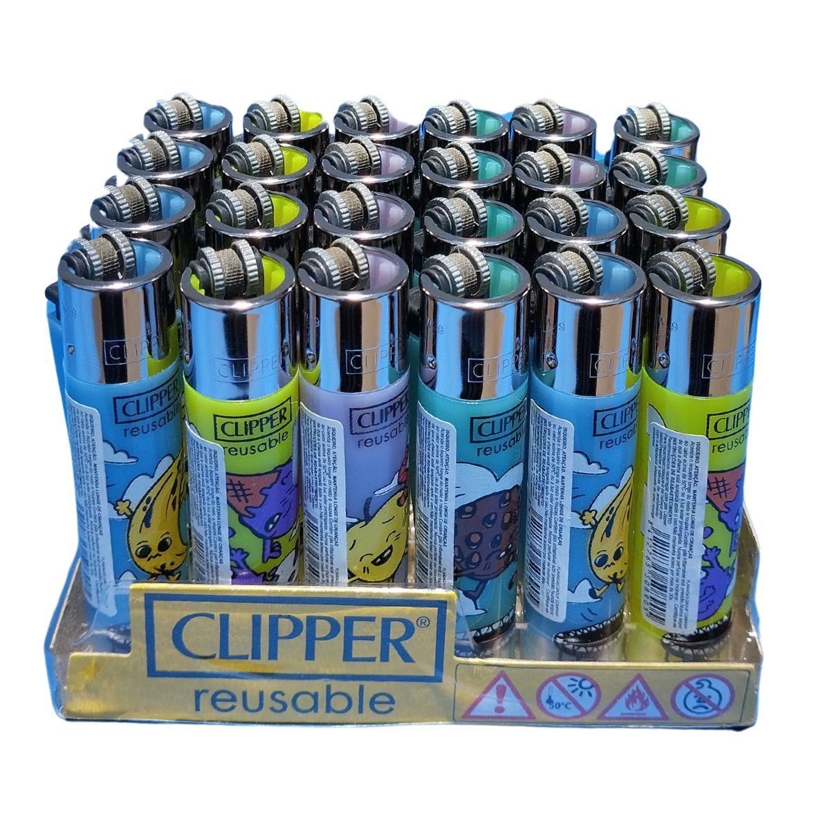 Isqueiro Clipper D24 CP11R TRAMPOLINING LB - Display C/24 (Grande) - Imagem 2