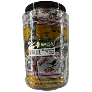 Fumo Natural Desfiado Sabiá 45g - Pote C/20 bag