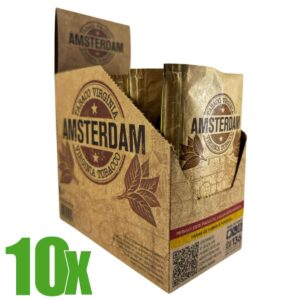Tabaco / Fumo Natural Amsterdam Orgânico P/ Cigarro - Kit C/10 Display