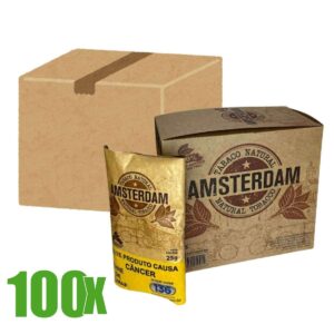 Tabaco / Fumo Natural Amsterdam Orgânico P/ Cigarro - Cx Master C/100