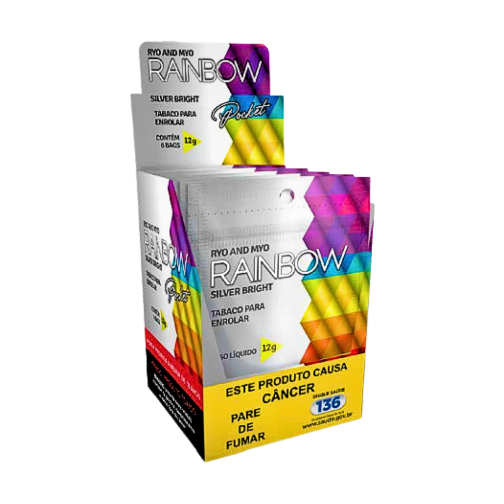 Tabaco / Fumo Rainbow Silver Bright - Display C/5 Bags 12g