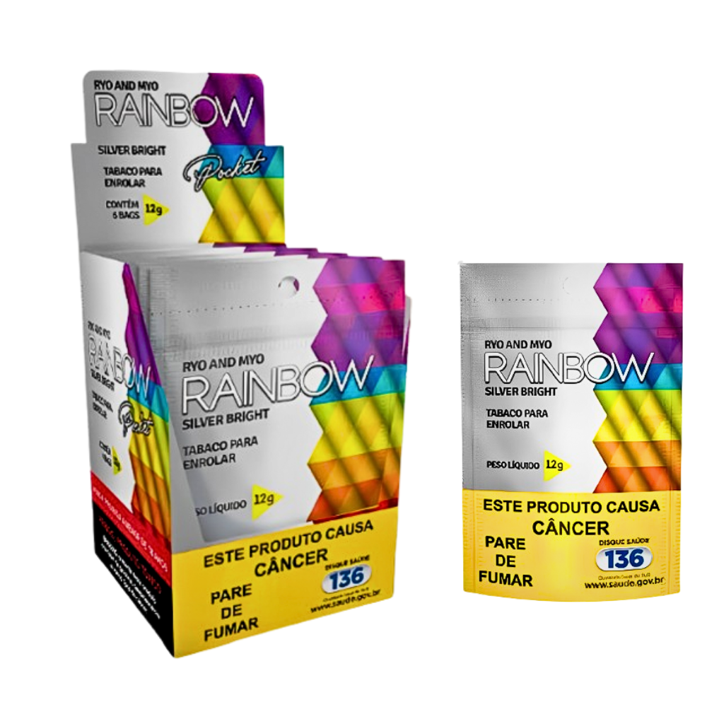 Tabaco / Fumo Rainbow Silver Bright - Display C/5 Bags 12g - Imagem 2