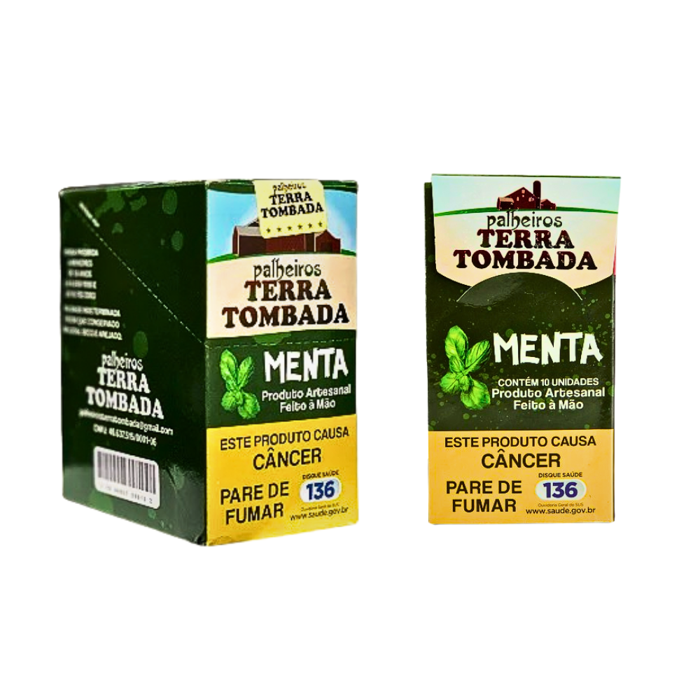 Cigarro de Palha Terra tombada Menta - Display C/10 unidades - Imagem 2