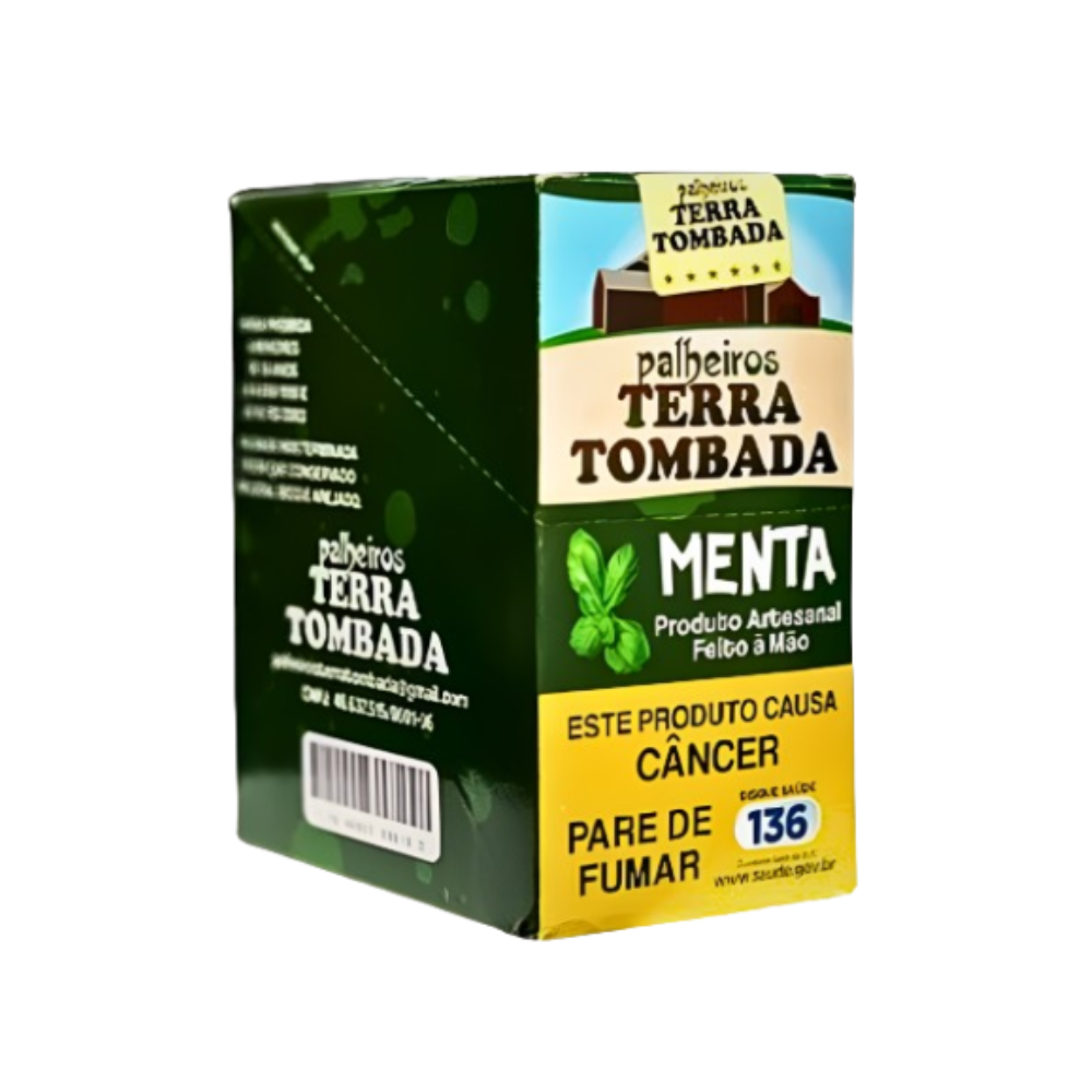 Cigarro de Palha Terra tombada Menta - Display C/10 unidades - Imagem 3