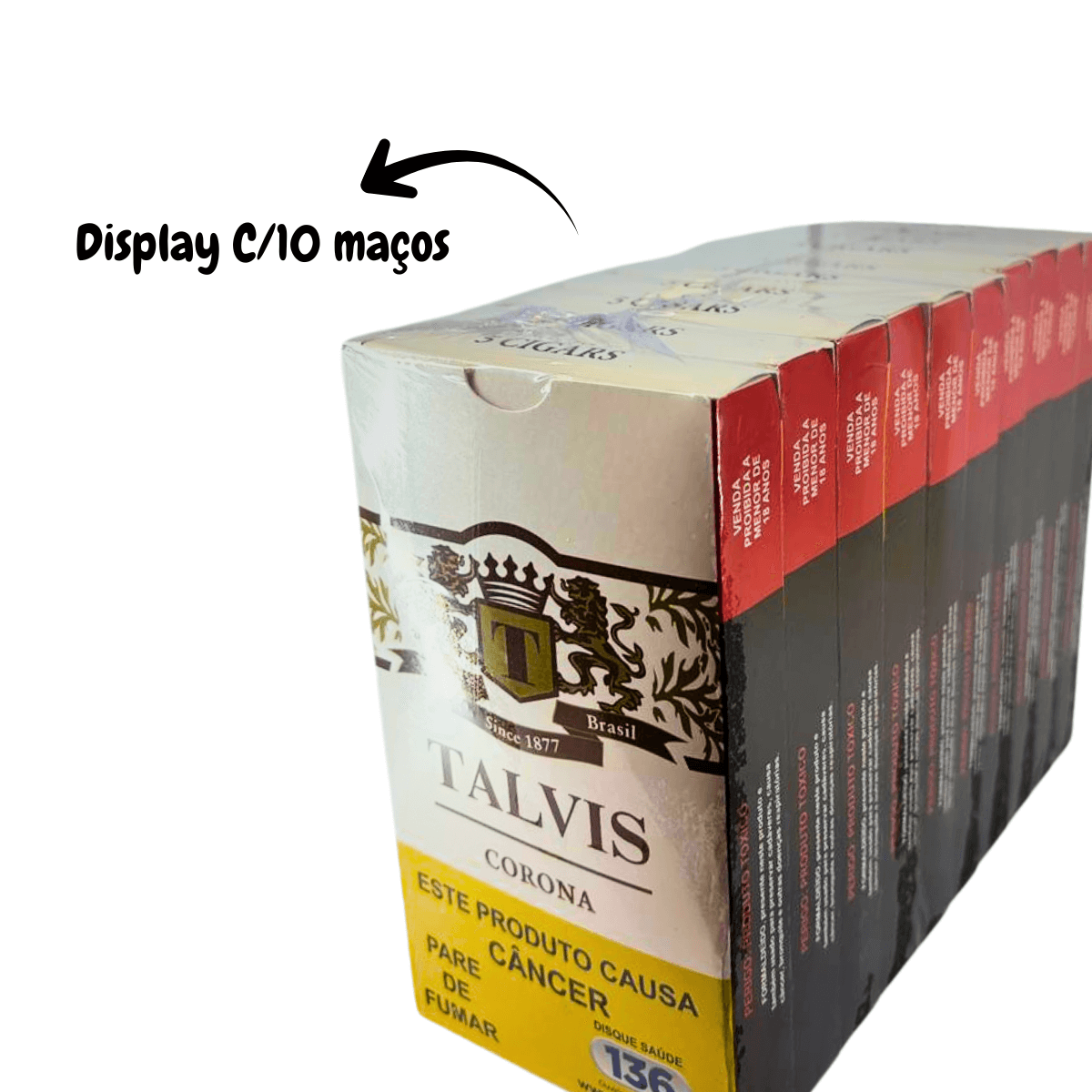 Charuto Talvis Corona Brown - Display C/10 Maços - Imagem 2