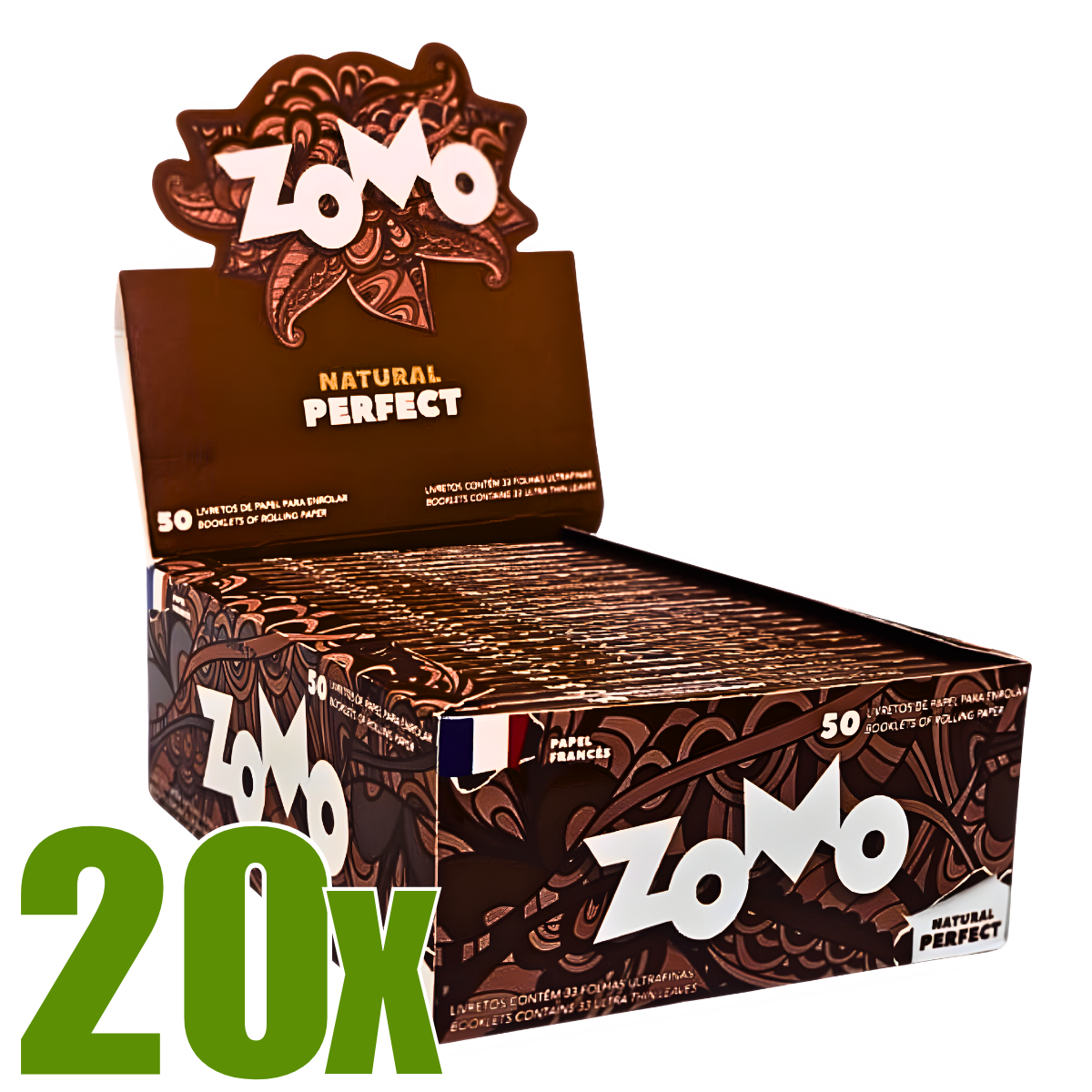 Caixa Seda Zomo Natural Perfect Black Brown - 20 caixas