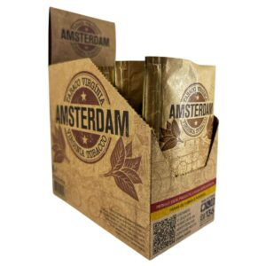 Tabaco / Fumo Natural Amsterdam Orgânico P/ Cigarro - Display C/6 Bag