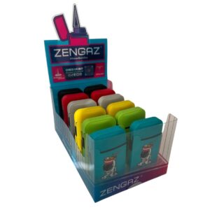 Isqueiro Maçarico Zengaz ZL-13E Wing Jet Ilustrado  - Display c/12 unidades