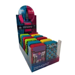 Isqueiro Maçarico Zengaz ZL-8 Grand Jet Emb Cores Music  - Display C/12 Unidades