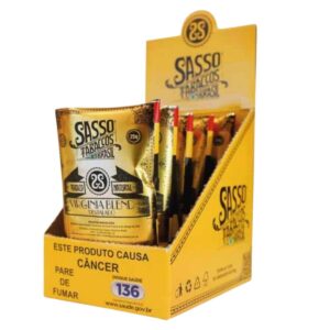 Tabaco / Fumo Sasso Tradicional Virgínia Blend - Display  C/10 Bags de 25G