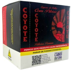 Cigarro de Palha Coyote C/ Piteira - Display C/ 10 Maços