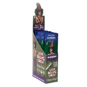Blunt Hemp Wrap Lion Tradicional Sabor Blueberry - Display C/25 Unidades