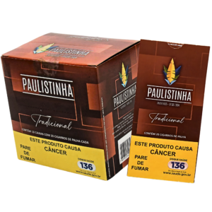 Cigarro de Palha Paulistinha Classic c/ filtro - Display C/10 maços