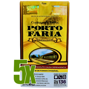 Cigarro de Palha Porto Faria Tradicional - Kit C/5 maços