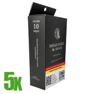 Tabaco / Fumo Bolado Indian Spirit Black Menthol - Kit C/5 Displays