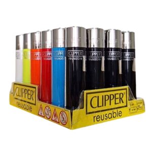 Isqueiro Clipper D24 CP22RH SOLID BRANDED + LB - Display (Pequeno)