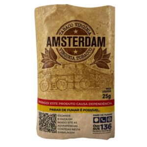 Tabaco / Fumo Natural Amsterdam Orgânico P/ Cigarro - Bag C/25g