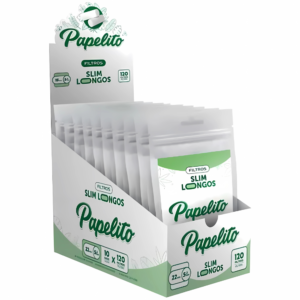 Filtro Papelito Slim Longo - Display C/10 Bags