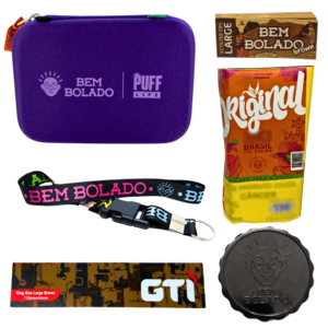 Kit c/ Case Puff x Bem bolado Seda GTI Dichavador Piteira Virginia Original