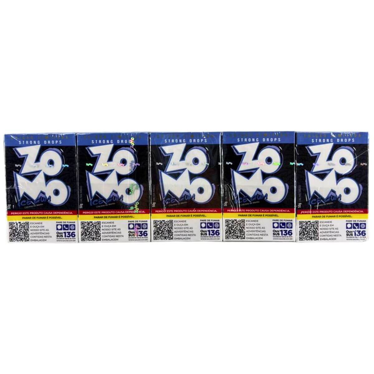 Essência Fumo Narguile Zomo N Strong Drops Ice Gum - Display C/10 Unidades