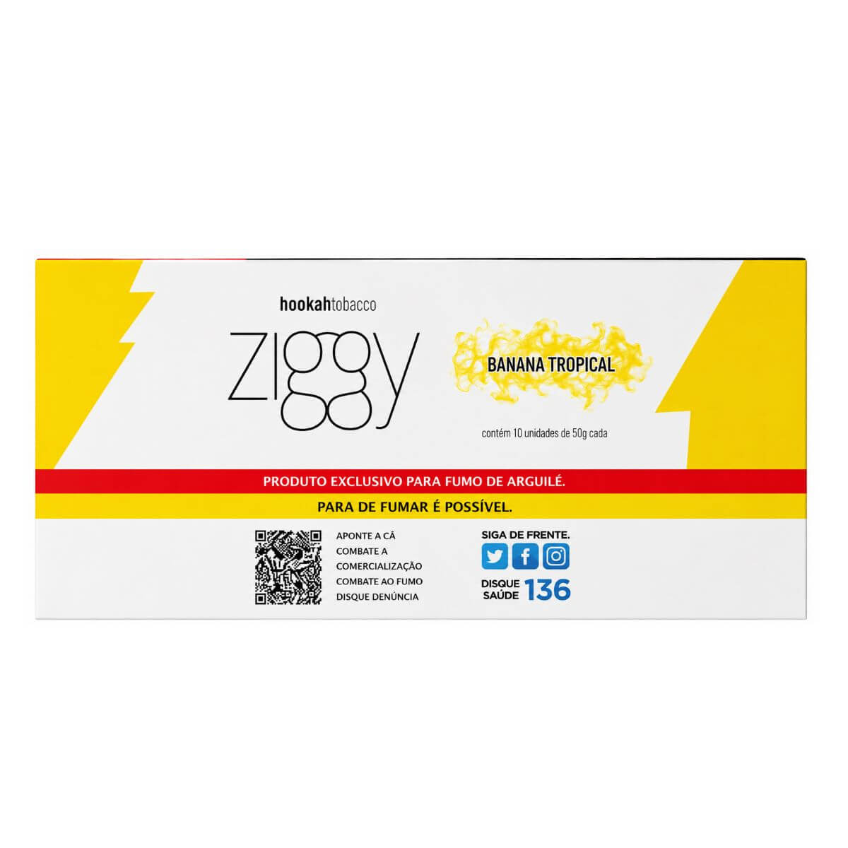 Essência Fumo Narguile ZGY Brasil Banana Tropical - Display C/10 Unidades - Imagem 2