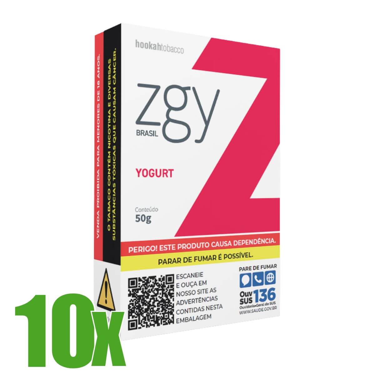 Essência Fumo Narguile ZGY Brasil Yogurt - Display C/10 unidades