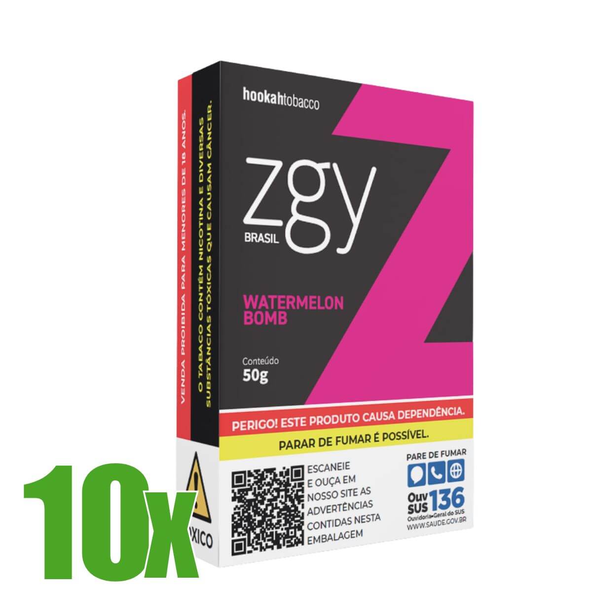 Essência Fumo Narguile ZGY Brasil Watermelon - Display C/10