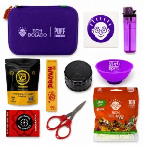 Kit Case Estojo Clássica Puff x Bem Bolado Completo Para Fumo