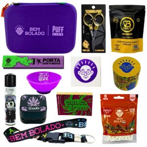 Kit Case Estojo Clássica Puff x Bem Bolado Premium Completo Para Fumo