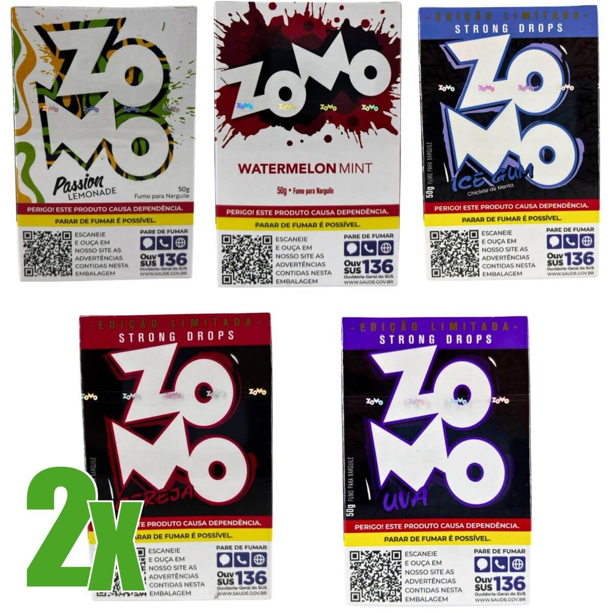 Essência Fumo Narguile Zomo Sabores - Kit C/ 10 Unidades