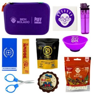 Kit Case Estojo Clássica Puff x Bem Bolado Essencial Para Fumo