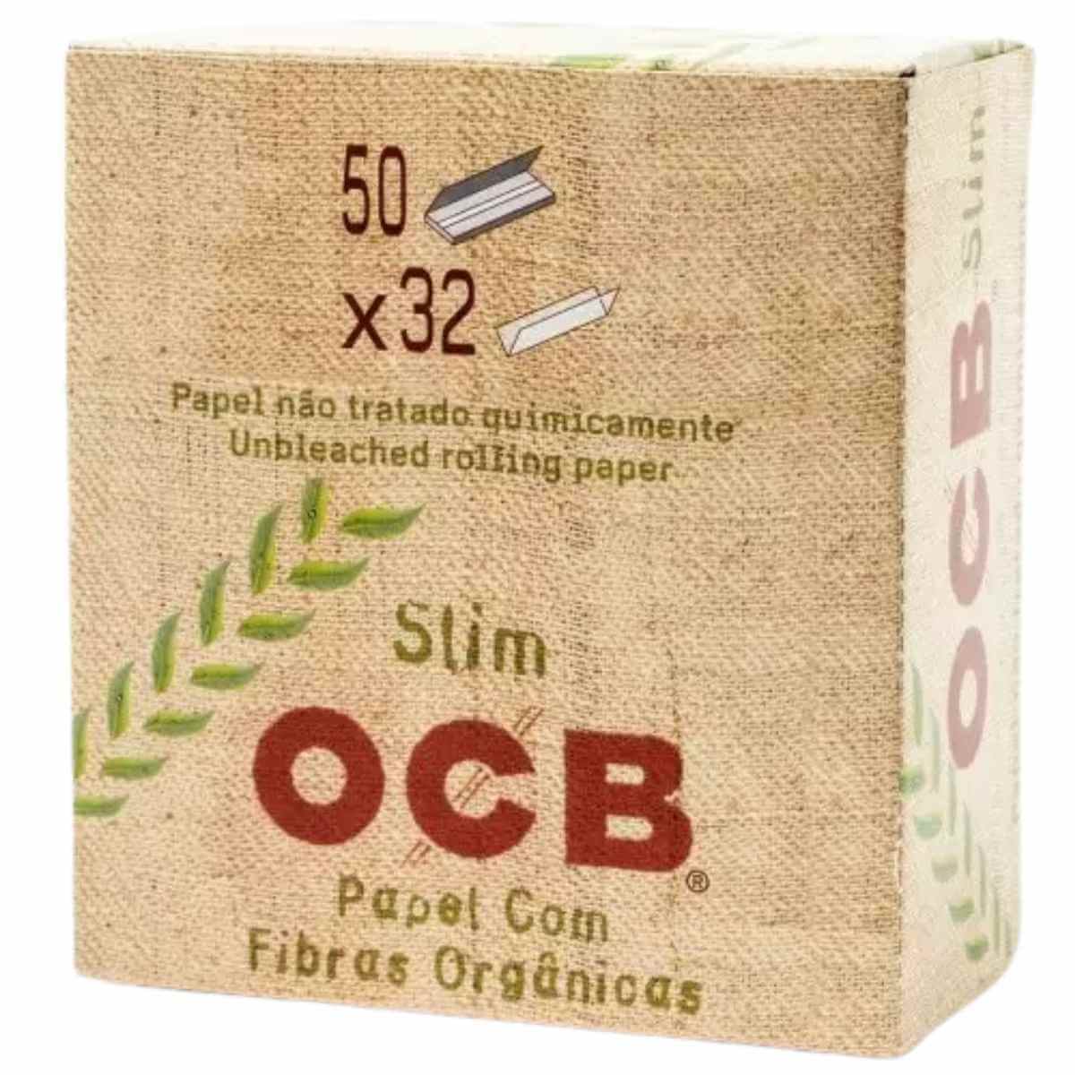 Seda OCB Slim Orgânica - Display C/50 LIvretos