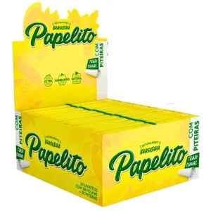 Seda Papelito Tradicional King Size c/ Piteira - Display C/24 Livretos