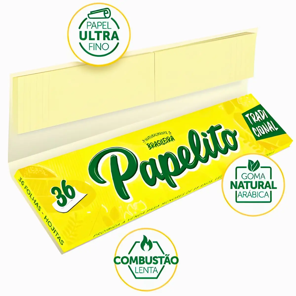 Seda Papelito Tradicional King Size c/ Piteira - Display C/24 Livretos - Imagem 4