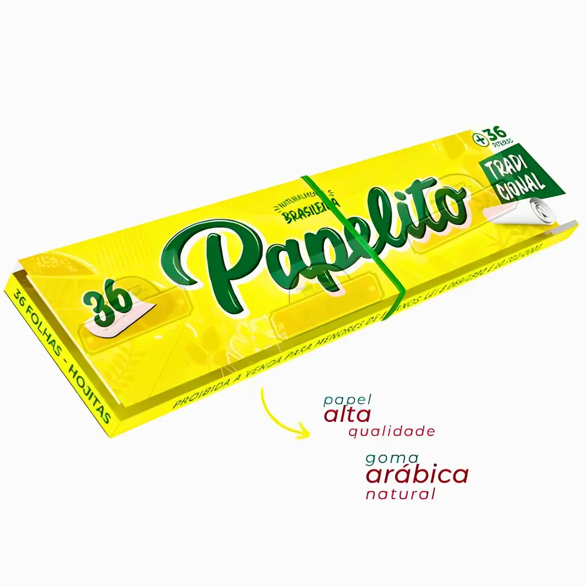 Seda Papelito Tradicional King Size c/ Piteira - Display C/24 Livretos - Imagem 2